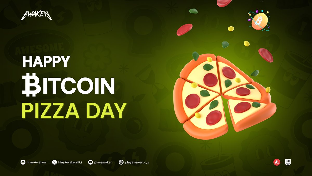 Happy #BitcoinPizzaDay! 🎉🍕

#PlayAwaken #GameOnAvax #FightingGame #Web3Gaming