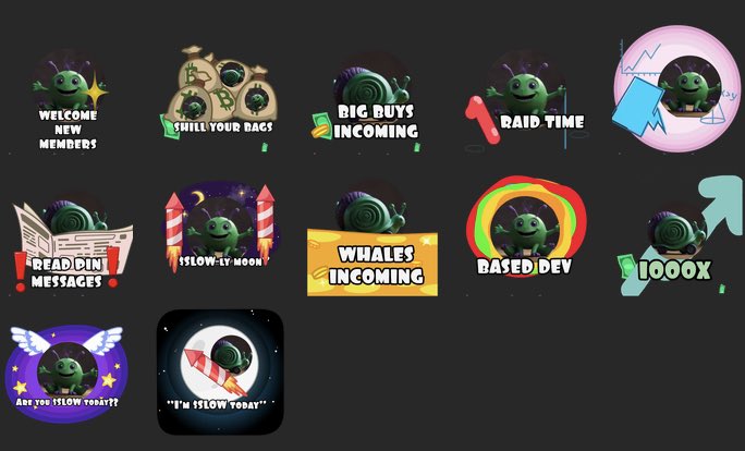 SlowanaToken's tweet photo. What has been slowly happening in the $SLOW trenches… ?

✅New telegram stickers, bot config and organic cleaning (https://t.co/TirqWgh2mB)
✅Coingecko request sent
✅New #giveaway with @RobinCronos 
✅#SLOWspace #2 date set and soon to be announced!

#slowfam #cronosMemesDegens https://t.co/amefebZNLA