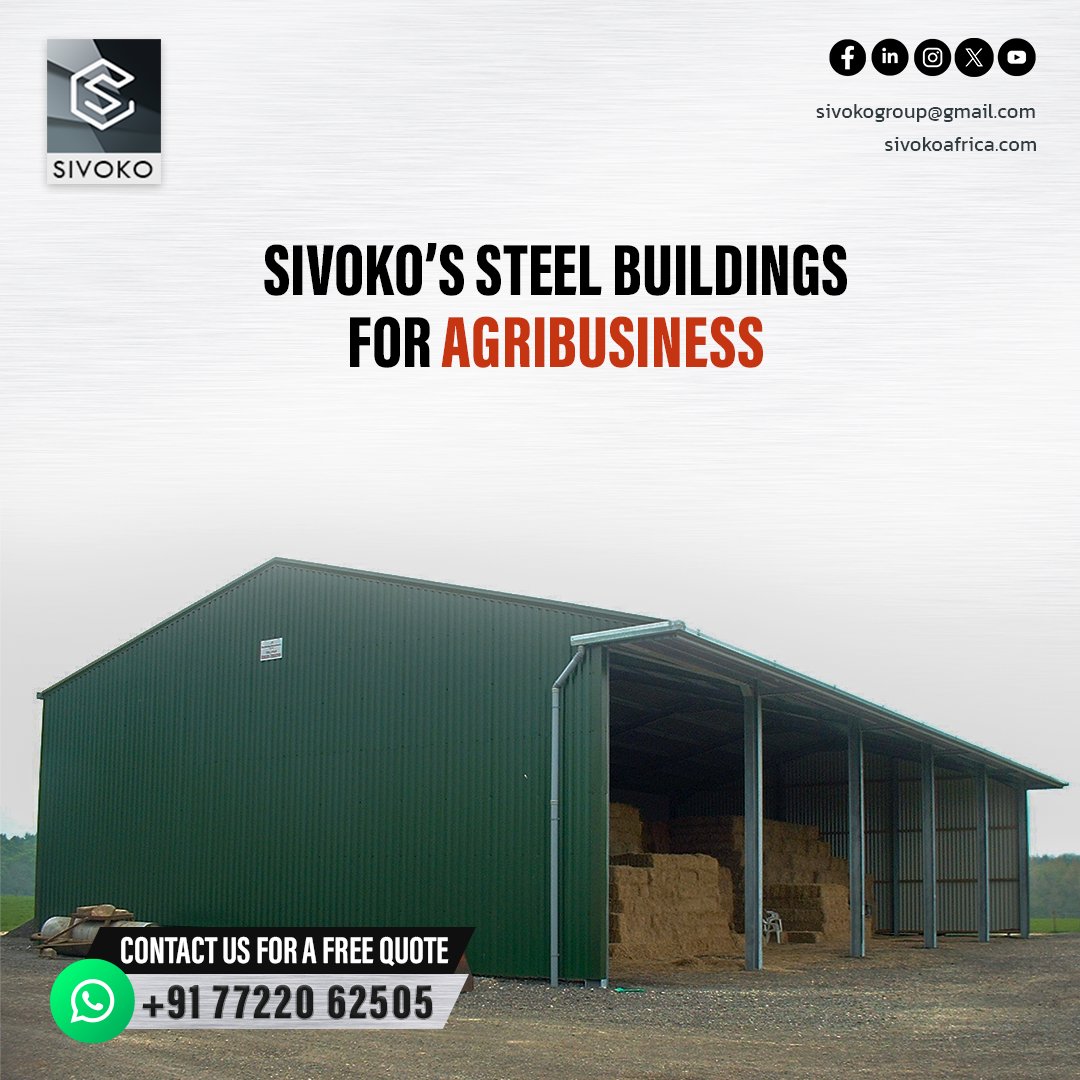 sivokoafrica's tweet image. Strengthen your agribusiness with Sivoko's Steel Buildings!
#medikal #cedi #dblack #kingpromise #techintwi #junkatown #Stonebwoy