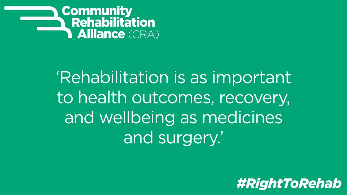 'Rehabilitation could and should be the backbone of the NHS....

'These services have been undervalued and under-funded for years, which has created more dependence on emergency services and on social care, which is now on its knees.'

Find out more: tinyurl.com/yf5d78nv