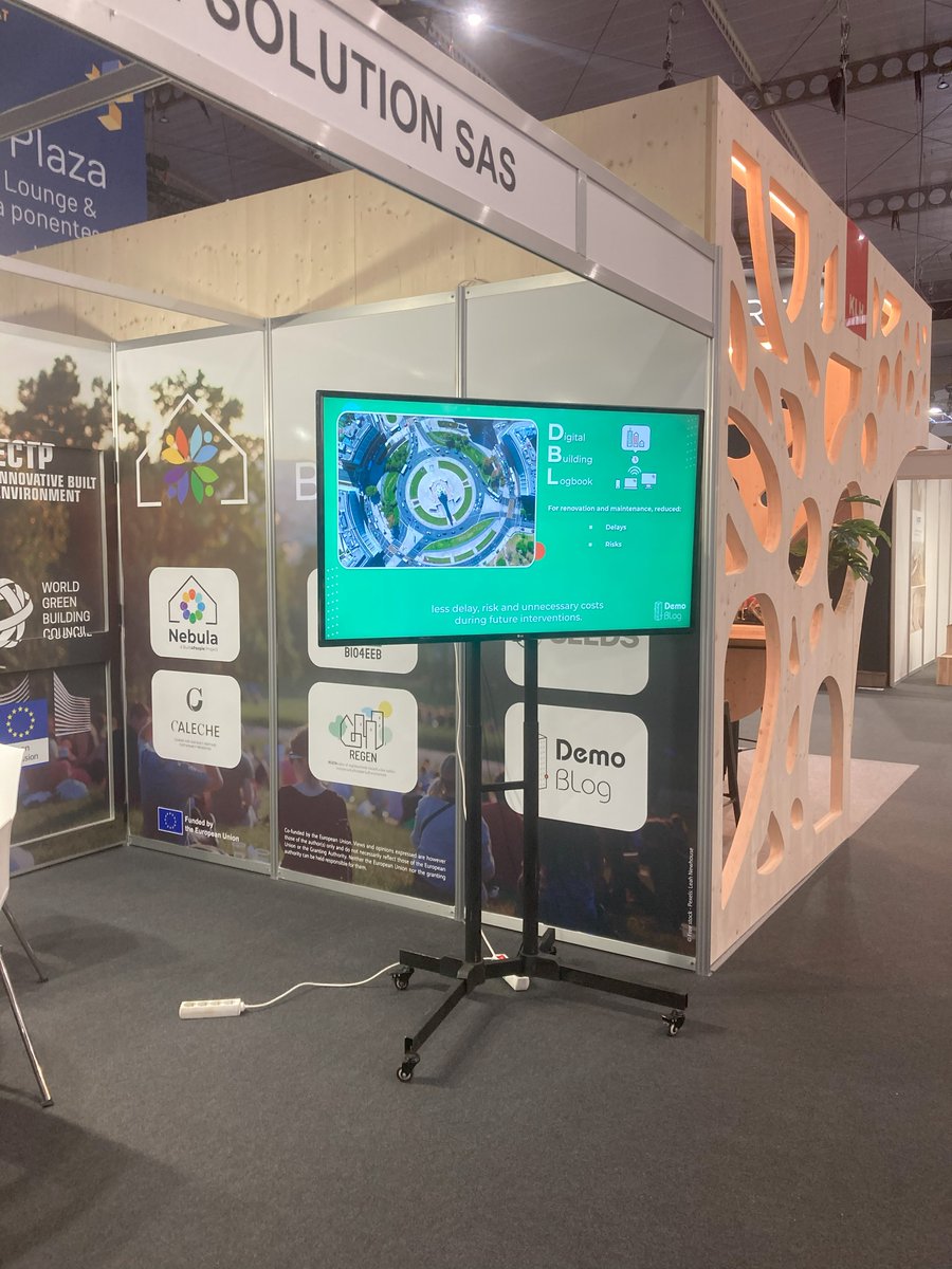 DemoBLogProject's tweet image. We are at @ConstrumatBCN!  

We&apos;re sharing the space🎯2E50 with other relevant #HorizonEU projects @BIO4EEB, NEBULA, @RegenEuProject, CALECHE, and SEEDs. 

Come ask any question about the #DemoBLog project or just say hi!👋

#DigitalBuildingLogbooks #Construmat