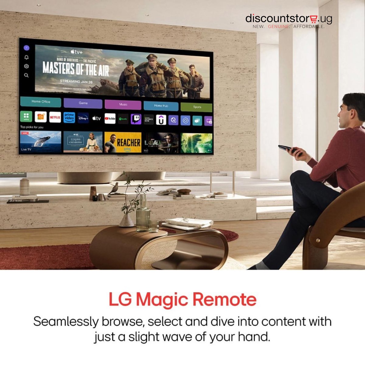 Skip the direction buttons and immediately open your favorite shows with LG Magic Remote
This remote creates a new experience in navigating your LG TV!