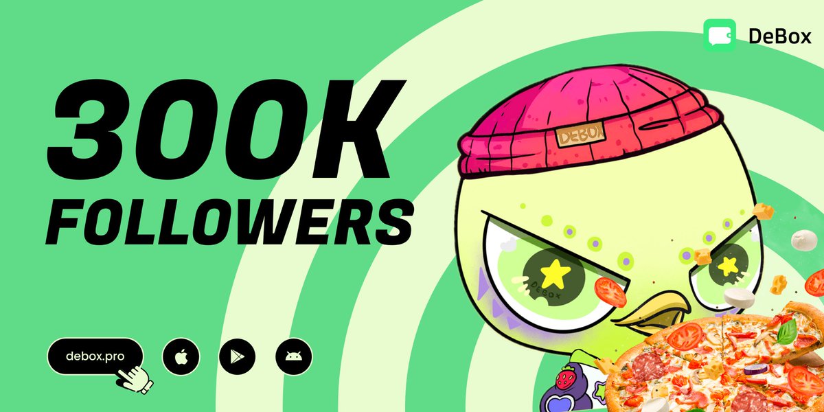 🍕 Happy Bitcoin Pizza Day! #BTC

💚 Thanks to our community partners, #DeBox has reached 300,000 followers on this festive day. 

🎁 Have you had your pizza today? Post your Pizza Day celebration photos, and we'll select 5 "DeBox Pizzas." Each winner will receive 200 $vDBX.