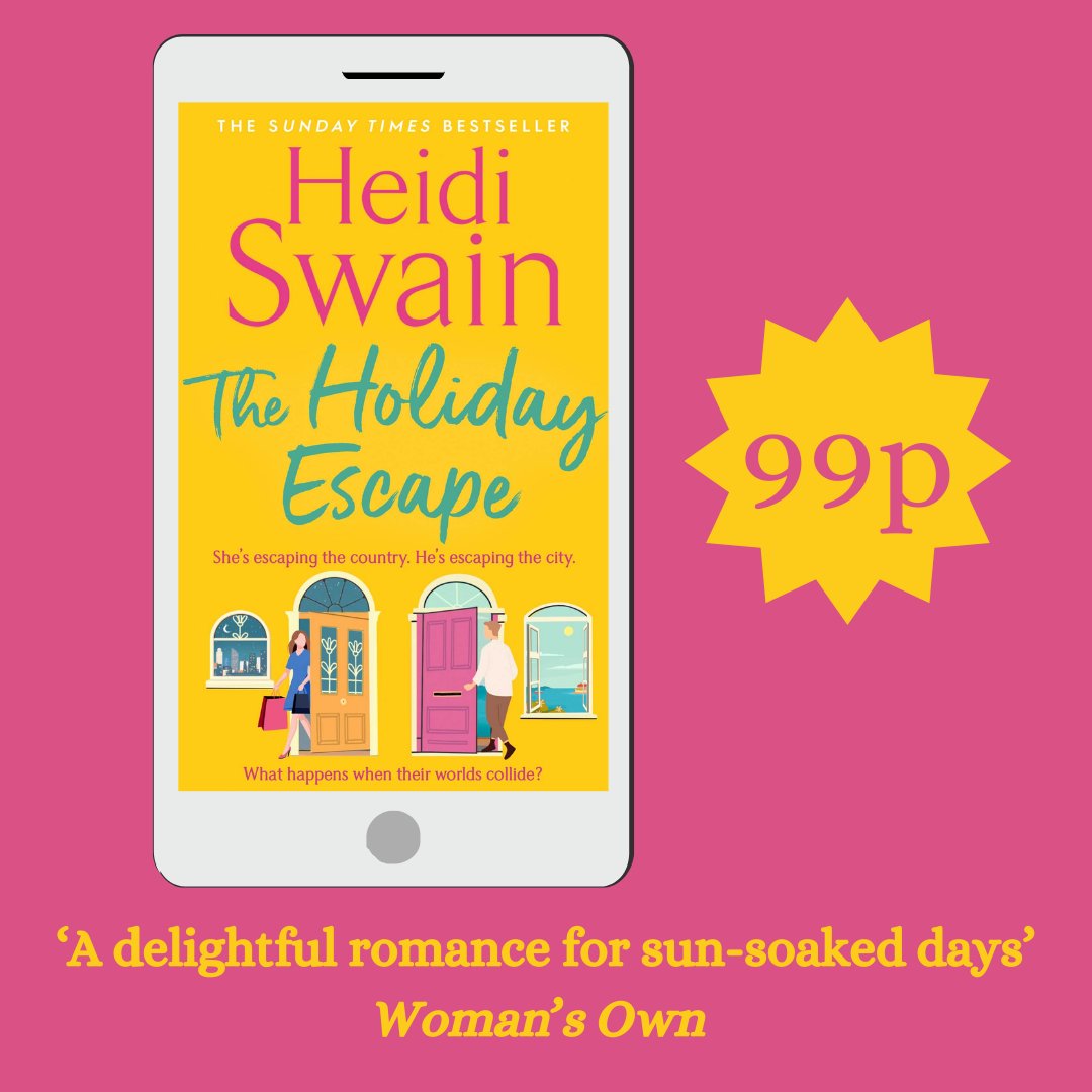 It's STILL pouring with ☔️ BUT #TheHolidayEscape is STILL 99p to download, so there's your silver lining! It's full of 🌞 too! #summerread #beachread #bookbargain 🌞💓🌞💓🌞💓🌞 amzn.eu/d/5RgWdMV