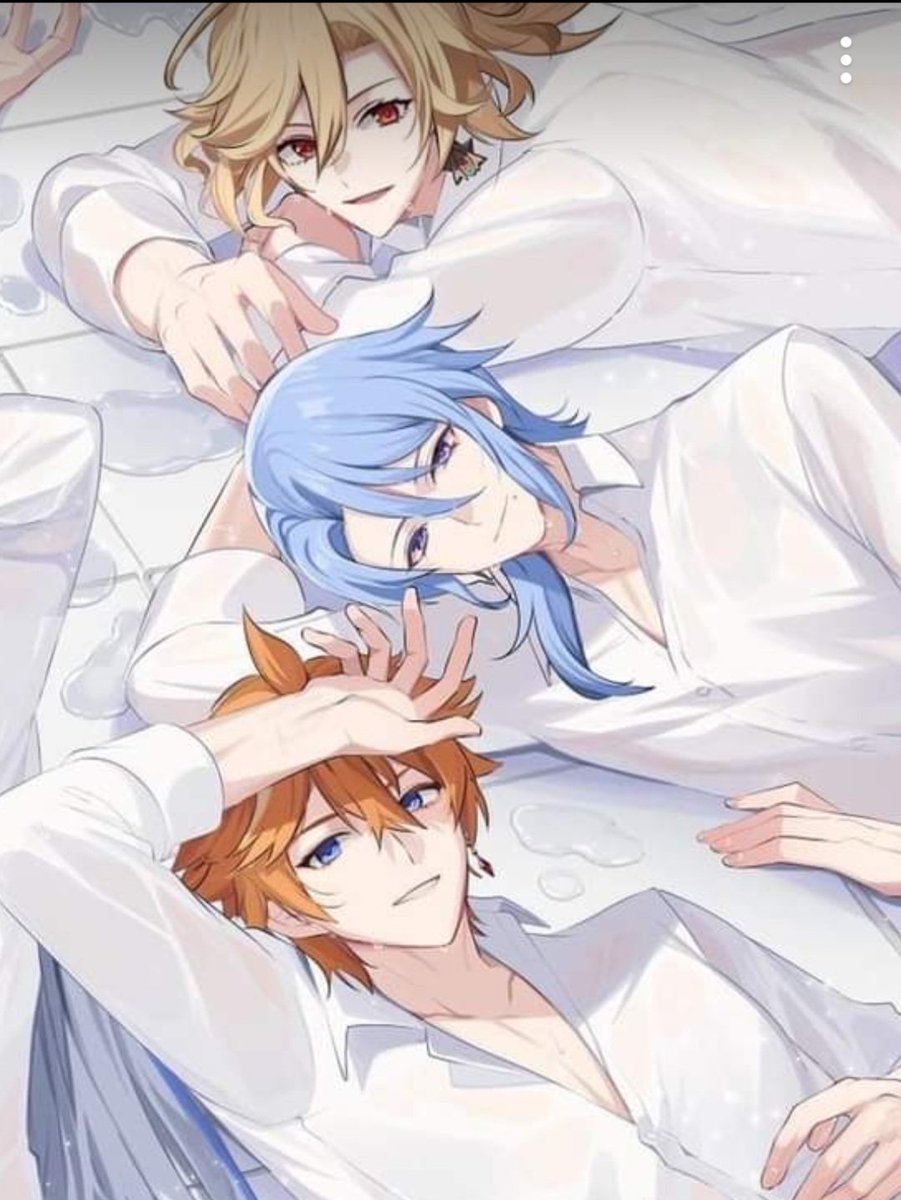 Happinessnotf14's tweet photo. Wake up #Ayatochi Nation, don't mind Kaveh. He's just third wheeling at the moment bahshsha. 

Like come on. The placement and the way their body just heads towards each other? 👀👀
#Ayatochi #Ayataru #AyatoxChilde #Ayachi #AyatoxTartaglia https://t.co/GYxgbAIYNq