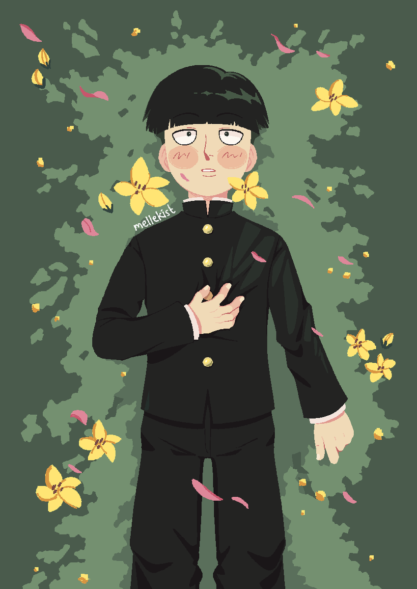 The zine released a week before my friend passed yesterday, they were battling their illness so they were unaware it was out.
QRTing so everyone can see <a href="/mellekist_/">🍪MJ🌻</a> 's beautiful art of Mob.