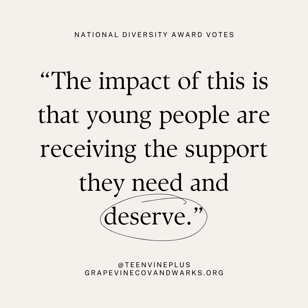 Last week we asked you to support our @TeenvinePlus intensive development programme for autistic and learning disabled #Coventry teens in this year's @ndawards 🏆 A parent put us forward for an award. We didn't expect over a 100 votes like these to follow 💜 #StrengtheningPeople