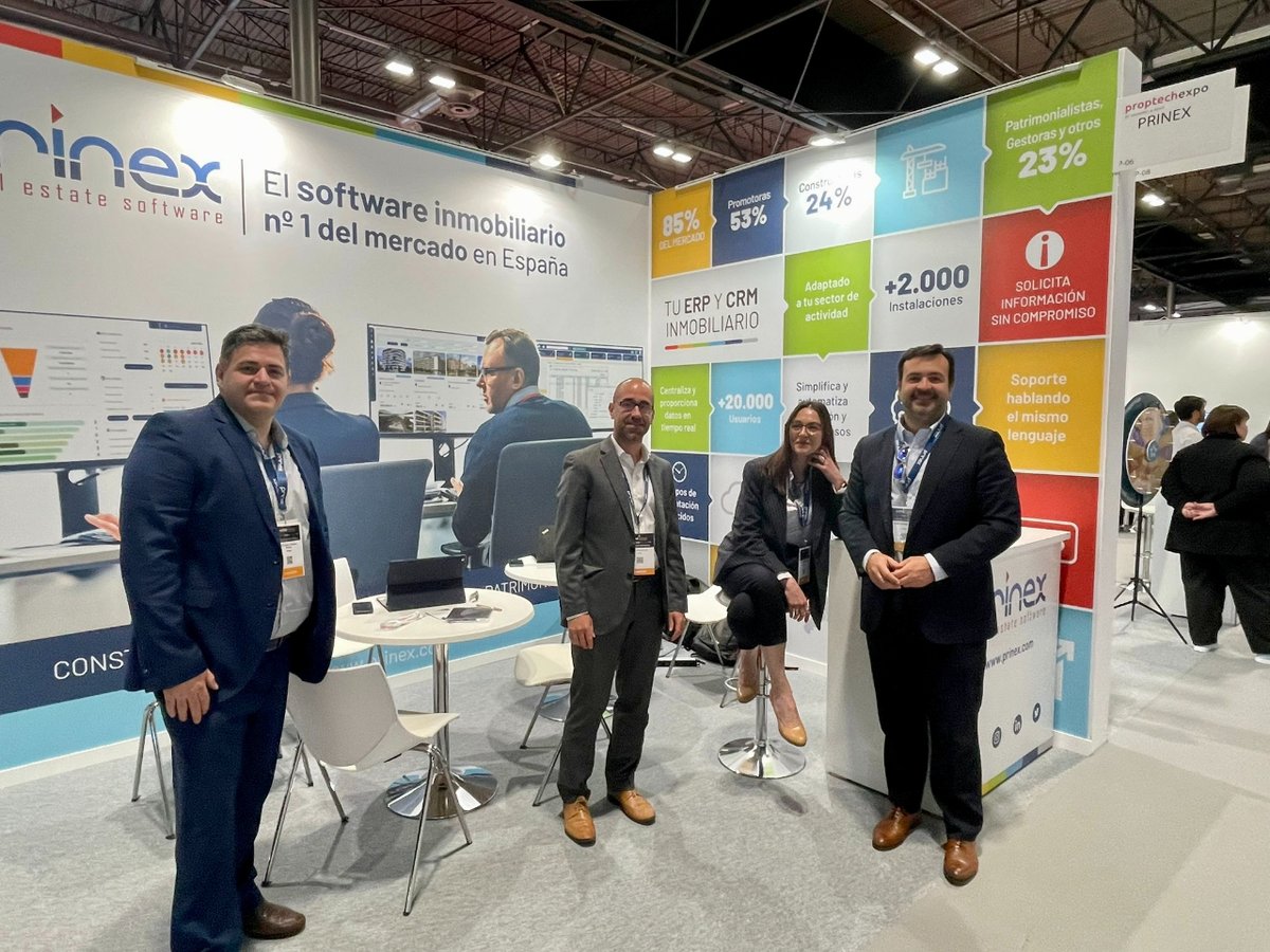 Prinex_RE's tweet photo. Estamos en Proptech Expo de @simaexpo. ¡Te esperamos en el Stand P6! Aquí tienes al equipo para atenderte: nuestro Director Comercial @rhormigos, Diana Lacasta, Eduardo Pérez Gadea y Mario César Gutiérrez.
#proptech #SIMA2024 #proptechexpo https://t.co/UFn3J68Hgw