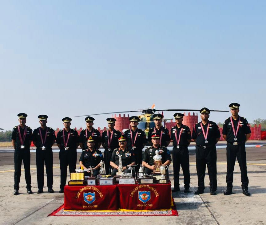 The Passing out Parade of Combat Army Aviators was held at Combat Army Aviation Training School at Nashik, today. Lt Gen AK Suri, Director General and Colonel Commandant #ArmyAviation awarded 'Aviation Wings' to 23 Officers of Army Aviation, including one Woman Officer, on