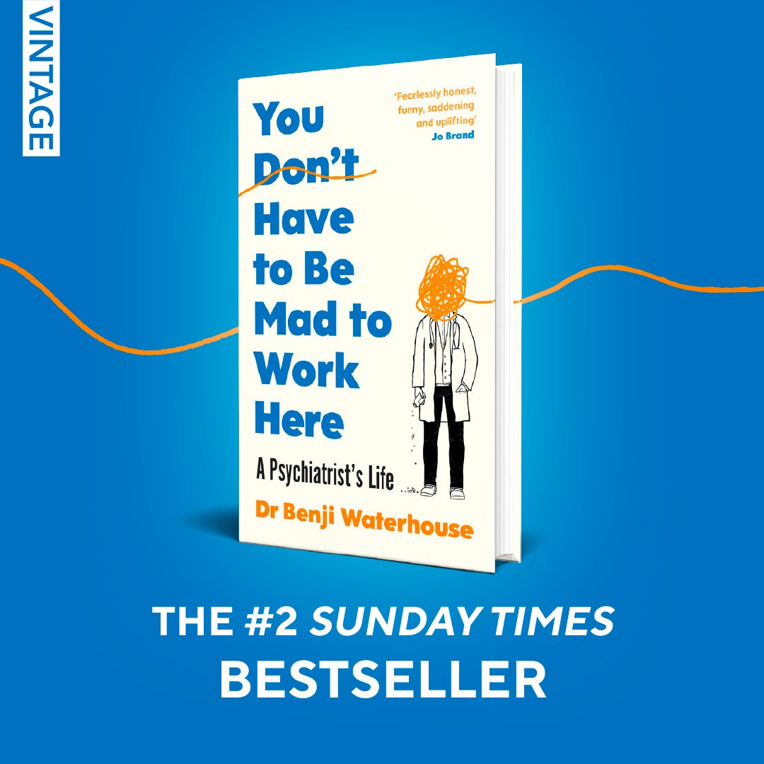 ✨ Congratulations to @doctor_benji, You Don't Have to Be Mad to Work Here: A Psychiatrist's Life, will be #2 in the Sunday Times bestseller list this weekend! ✨

If you haven't yet, head down to our billboard with @theCALMzone and @buildhollywood - grab an extract (and audio