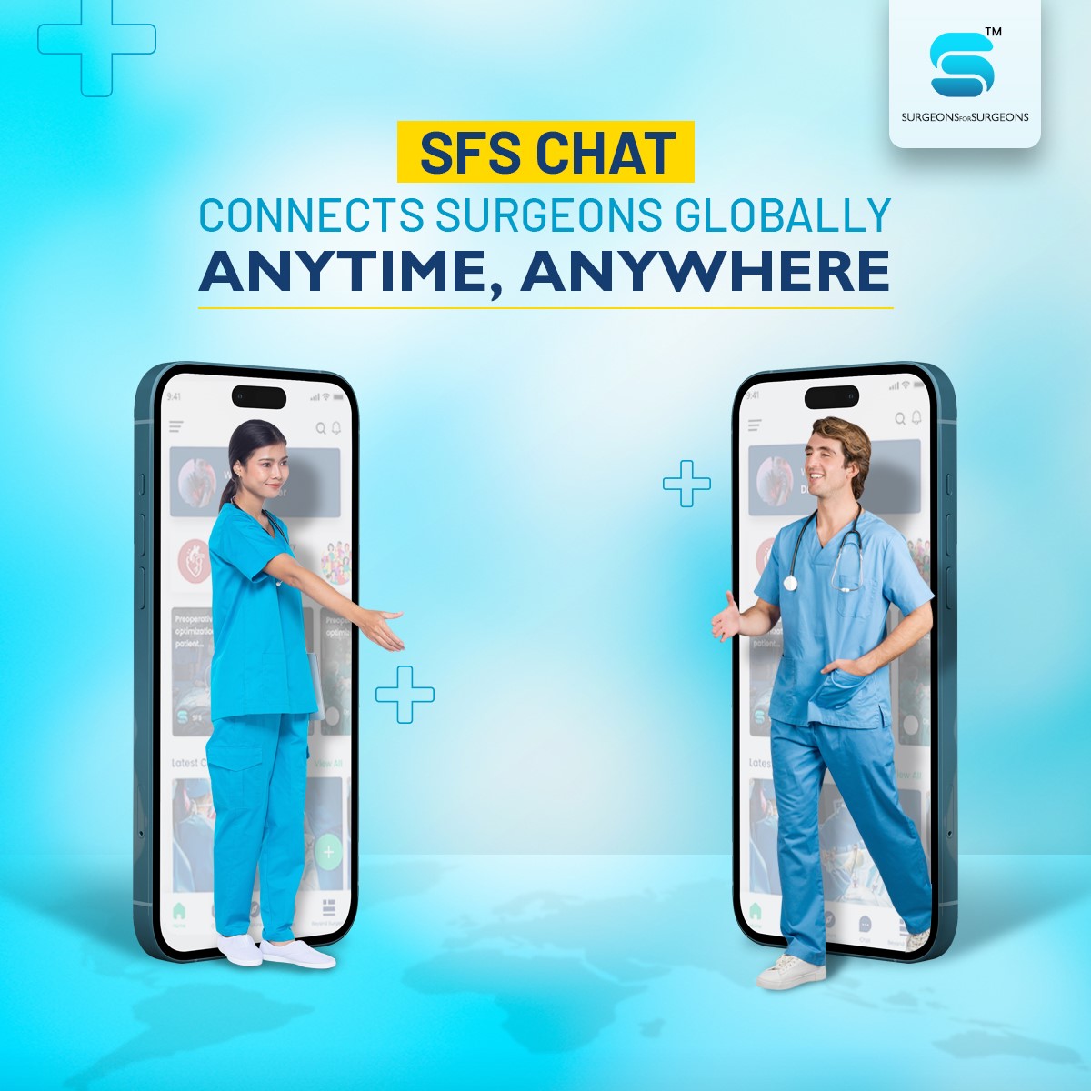 Every chat on #SFS is a new opportunity. 

Join the Global Surgical network TODAY.   

Install App: 
IOS: shorturl.at/afgS1       
Android: shorturl.at/auCV2 

#GlobalHealthCare #HealthForAll #Surgery #GlobalSurgery #NeuroSurgeons #OrthoSurgeons
#PediatricSurgeons