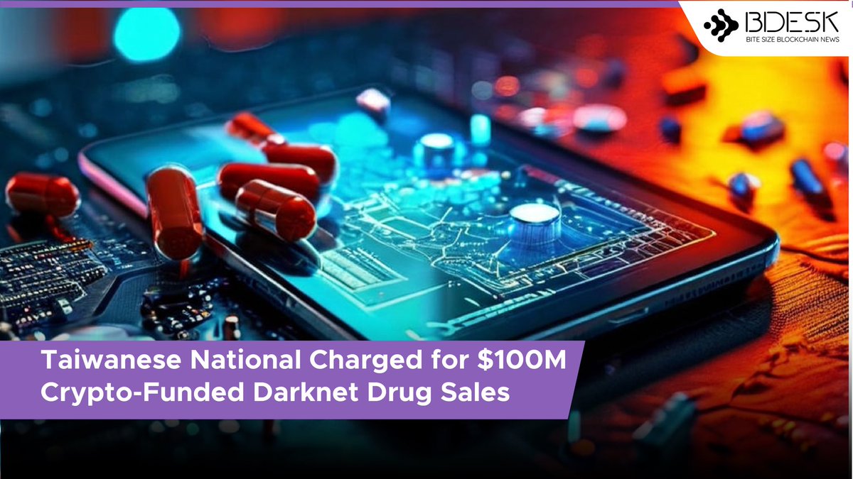 U.S. authorities charged Taiwanese national Rui-Siang Lin, 23, for running Incognito Market, a darknet site that sold over $100 million in illegal drugs, including fentanyl, using #cryptocurrency.

#incognito #13desk