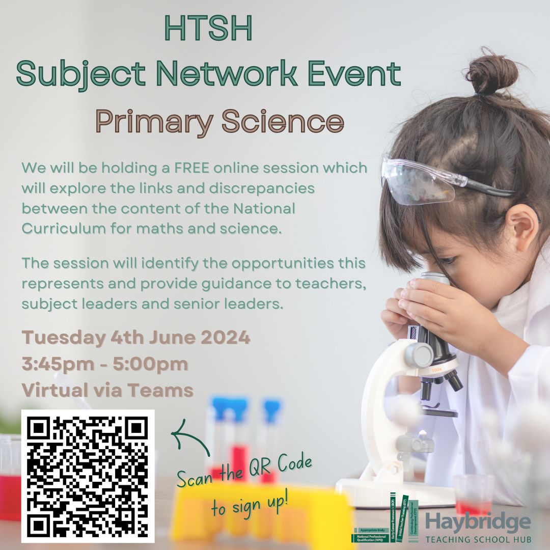 Time is running out to sign up to this FREE #CPD online event!
eu1.hubs.ly/H09cH8S0

#sandwell #dudley #sandwellteachers #dudleyteachers #science #teachscience #primaryscience #primaryschool #primaryteachers #subjectnetwork #haybridgetsh