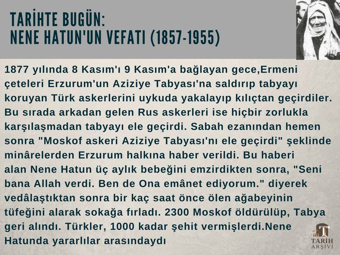 Tarihte bugün: Nene Hatun'un vefatı ( 22 Mayıs 1955 )