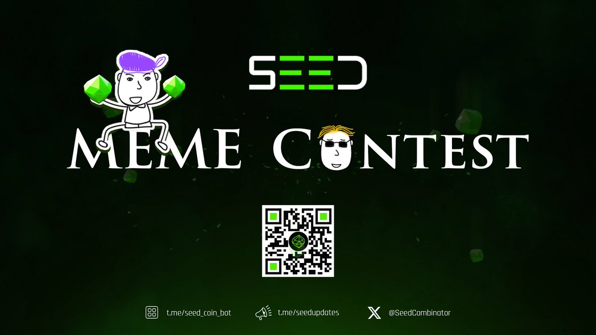 SEED MEME CONTEST 🥳 Hey Seedizens! Show off your creativity and boost your SEED balance with memes related to SEED. CREATE YOUR MEME ABOUT SEED 1️⃣ Quote this tweet with Meme 2️⃣ Include your invitation link for the SEED App 3️⃣ Tag 3 friends and @SEEDCombinator #SEED 🗓