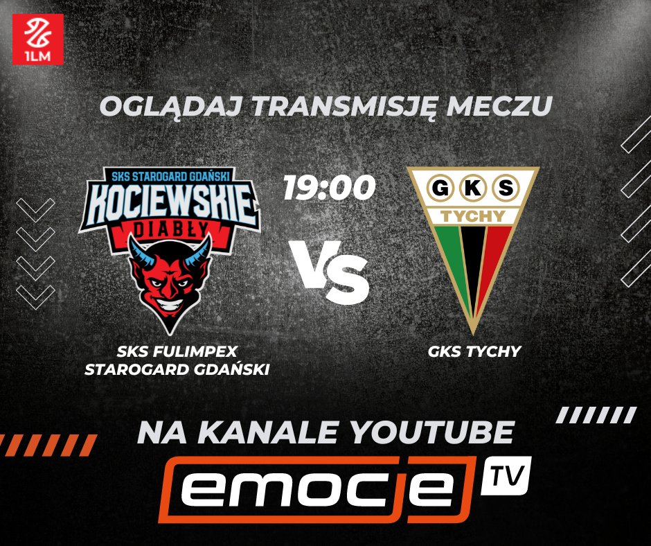 Przypominamy, że transmisja meczu <a href="/sksstarogard/">Kociewskie Diabły</a> 🆚 <a href="/GKSTychy1971/">GKS Tychy</a> odbędzie się na kanale YouTube. 🏀

Link do transmisji ➡️ youtube.com/live/X0_Ikeht8…