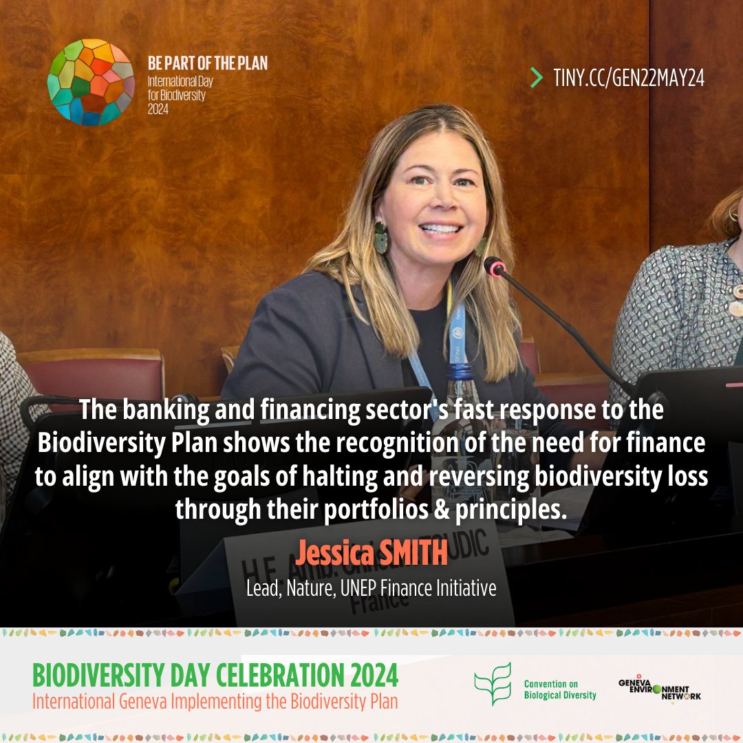 <a href="/UNBiodiversity/">UN Biodiversity</a> <a href="/UNGeneva/">United Nations Geneva</a> <a href="/CITES/">CITES</a> <a href="/UNECE/">UNECE</a> <a href="/FAOGeneva/">FAOGeneva</a> <a href="/Geneve_int/">International Geneva</a> <a href="/WWF/">WWF</a> <a href="/TESSForum/">Forum on Trade, Environment & the SDGs</a> <a href="/UNCTAD/">UN Trade and Development</a> <a href="/IUCN/">IUCN</a> <a href="/UNHumanRights/">UN Human Rights</a> <a href="/ilo/">International Labour Organization</a> <a href="/UNEP_FI/">UNEP Finance Initiative (UNEP FI)</a> <a href="/BfNCoalition/">Business for Nature</a> <a href="/IIFB_indigenous/">IIFB</a> <a href="/MisionColUNOG/">Colombia en Ginebra 🇨🇴🇨🇭🇺🇳</a> <a href="/FranceONUGeneve/">France ONU Genève 🇫🇷🇺🇳</a> <a href="/brsmeas/">The Basel, Rotterdam and Stockholm Conventions</a> <a href="/WHO/">World Health Organization (WHO)</a> <a href="/Iwbnglobal/">Indigenous Women's Biodiversity Network</a> <a href="/UN_Valovaya/">Tatiana Valovaya, Director-General of UN Geneva</a> <a href="/ONUGeneve/">ONU Genève</a> <a href="/swiss_un/">SwitzerlandUN</a> <a href="/Amb_ShenJian/">Amb. SHEN Jian</a> <a href="/ChinaMissionGva/">China Mission Geneva</a> <a href="/Cop16BioCol/">Ambientalistas del Cauca</a> <a href="/UNCTAD_BioTrade/">UN Trade & Development BioTrade Initiative</a> <a href="/hdavidcooper/">David Cooper</a> <a href="/WWF_DG/">Kirsten Schuijt</a> <a href="/Greenpeace/">Greenpeace International</a> <a href="/greenpeace_ch/">Greenpeace.ch</a> <a href="/GYBN_CBD/">Global Youth Biodiversity Network (GYBN)</a> <a href="/BirdLife_News/">BirdLife International</a> <a href="/ConservationOrg/">Conservation Intl</a> @IUCN_ecosystem <a href="/UNECEAarhus/">UNECEAarhus</a> <a href="/rolphpayet/">Rolph Payet</a> @chantalline <a href="/DrMariaNeira/">Dr Maria Neira</a> <a href="/OHCHRPartners/">UN Human Rights Partners</a> <a href="/IinKenya/">Indigenous Information Network</a> <a href="/mulenkei/">lucy Mulenkei</a> Jessica Smith, <a href="/UNEP_FI/">UNEP Finance Initiative (UNEP FI)</a>'s Lead on Nature, announces that the Biodiversity Credit Alliance (BCA) will launch a brief on the Definition of a Biodiversity Credit—essential for developing an inclusive and high-integrity market for #BiodiversityCredits.