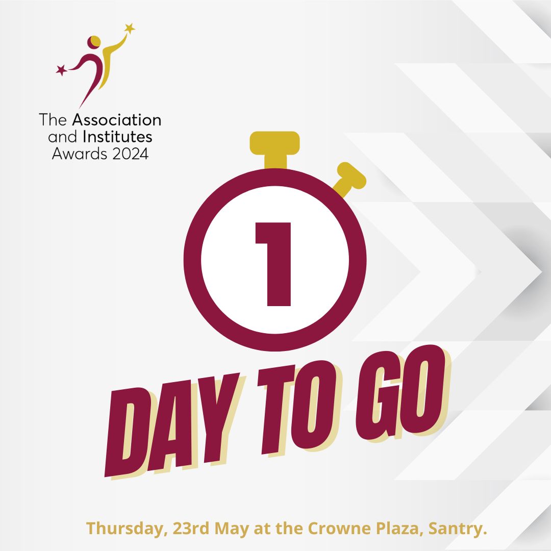 Just 1 day to go! The Association & Institutes Awards 2024 will celebrate the leaders and organisations shaping Ireland's business success story.

Stay tuned for the big reveal tomorrow! 

👉 associationawards.ie

#AssociationAwards #AIA2024 #AssociationInstituteAwards