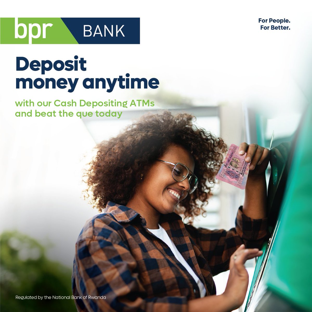 Embrace convenience by making quick and easy deposits into your Account using our Cash Depositing Smart ATMs #ForPeopleForBetter #BPRniIyawe