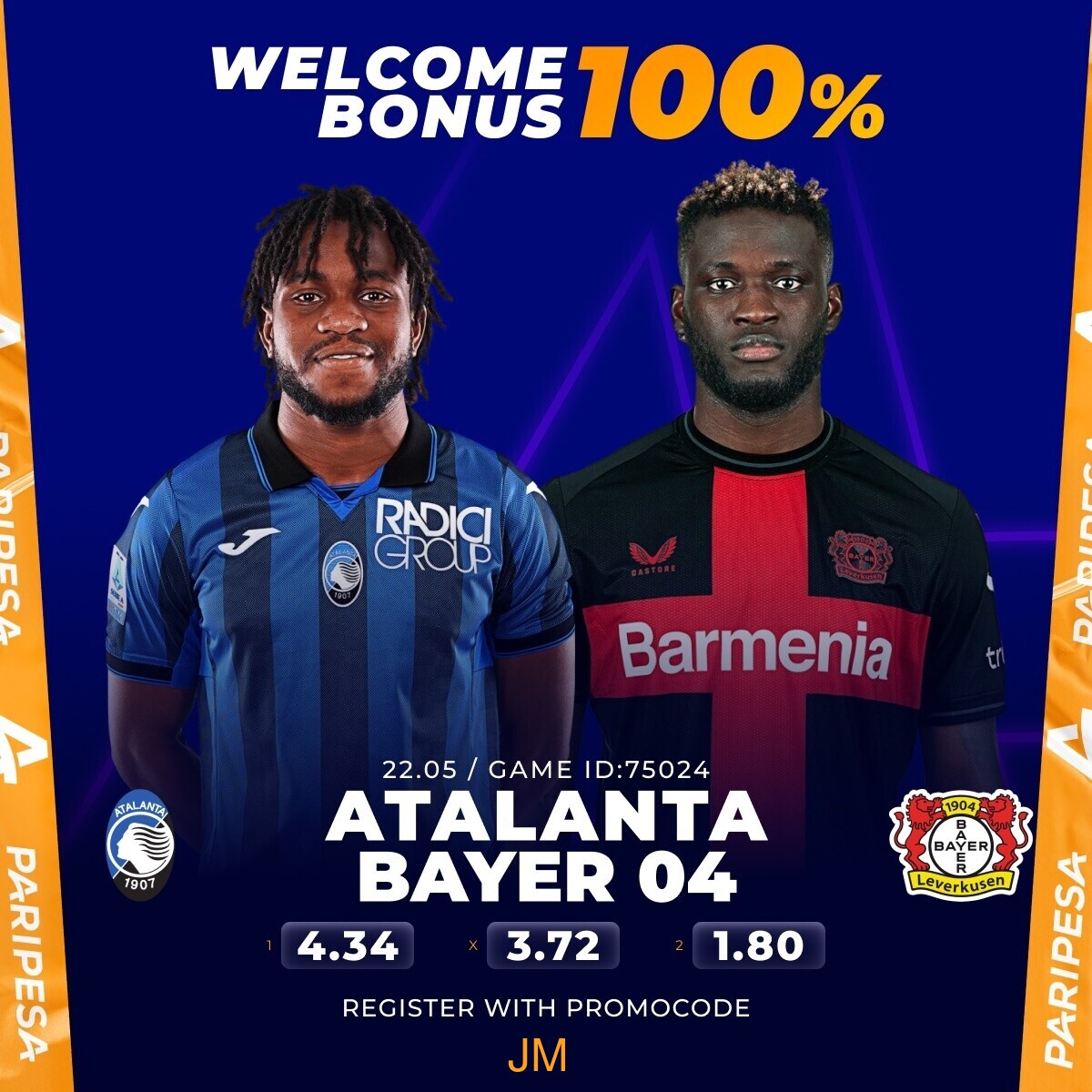 Bayer Leverkusen is just one step away from an 'Invincible treble' as they face Atalanta in the Europa League final Will they win today? Join us in Paripesa today Kama hauna account, Register 📲 ln.run/O5XVG PromoCode ➡ JM to get the welcome bonus Steve Harvey