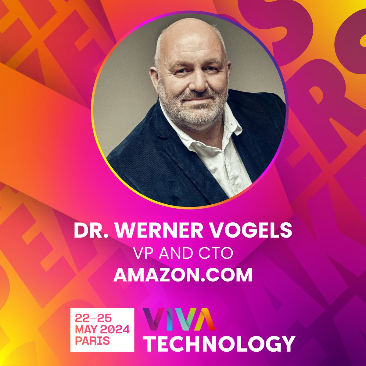 🚀@VivaTech 2024 - Keynote : Dr. Werner Vogels, VP & CTO @Amazon explores how #AI can tackle global challenges like climate change, food security & health. ⏰ 12:45 🎤 Stage One Livestream 👉 go.aws/4bRLKSt #VivaTech #AWSVivaTech