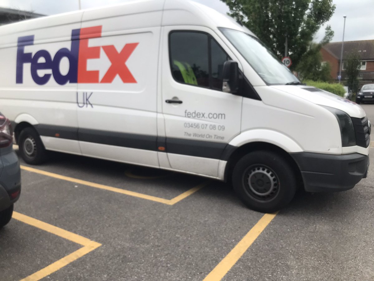 Hey @FedEx my day caring for my Disabled daughter is hard enough without ANOTHER of your lazy delivery drivers taking up the college Disabled parking bay we were gonna use to park. Ableism, nice touch.