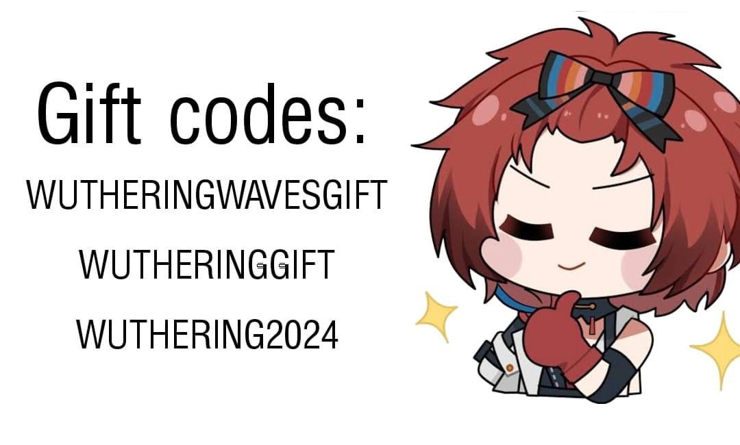 All Wuthering codes to use after the launch 

WUTHERINGWAVESGIFT
WUTHERINGGIFT
WUTHERING2024

#WutheringWaves