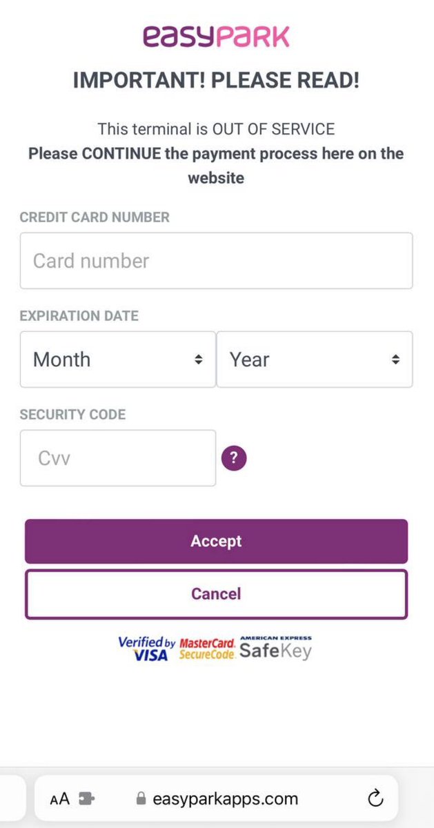 De politie waarschuwt voor malafide QR-codes die bij sommige Amsterdamse parkeerautomaten zijn geplakt. Gaan we waarschijnlijk vaker zien. 

De QR-code leidt naar easyparkapps[.]com waar je creditcardgegevens worden gephisht. De site is nog steeds online.