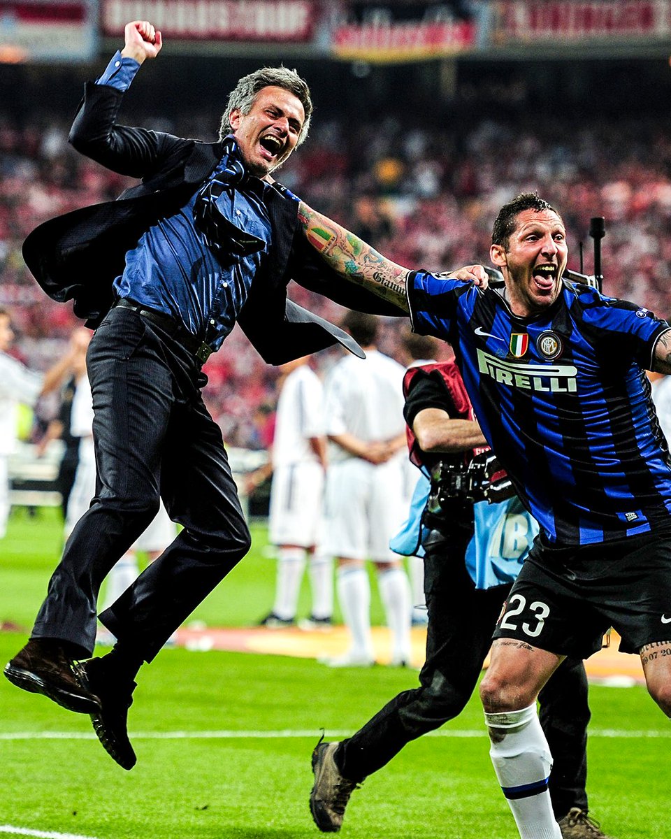 brfootball's tweet photo. 13 years ago, Inter beat Bayern to win the Champions League and complete a historic treble for José Mourinho's side 🏆🏆🏆

Still the only Italian side to do it. https://t.co/LZdfFASO2R