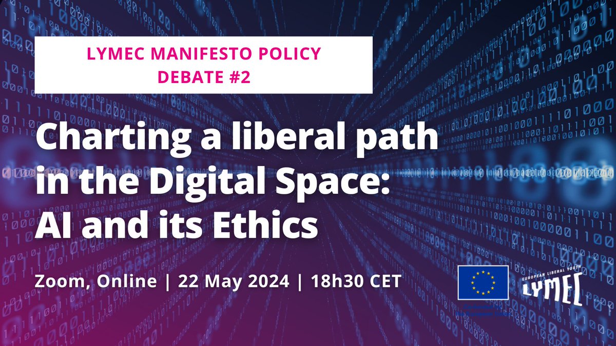 Tonight's event explores how to navigate the debate around AI and its implications, especially ahead of a crucial set of elections🤖 Join us on TONIGHT at 18:30 CEST to have your say and share ideas and opinions with other young liberals! ➡️Reach out to your IO to get the link!