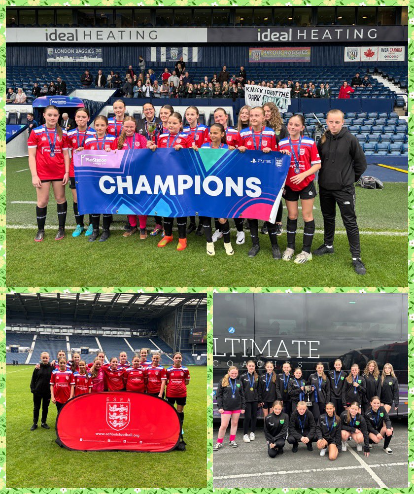 So 21st May 2024 will always be the day these girls will remember. Say hello to your National English School Champions an outstanding day and performance from both teams, but in the end @horizon_cc won it 1-3 on the day. @SchoolsFootball