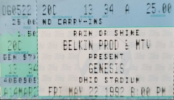 May 22, 1992: Genesis perform at Ohio Stadium in Columbus, Ohio on The We Can’t Dance Tour.
