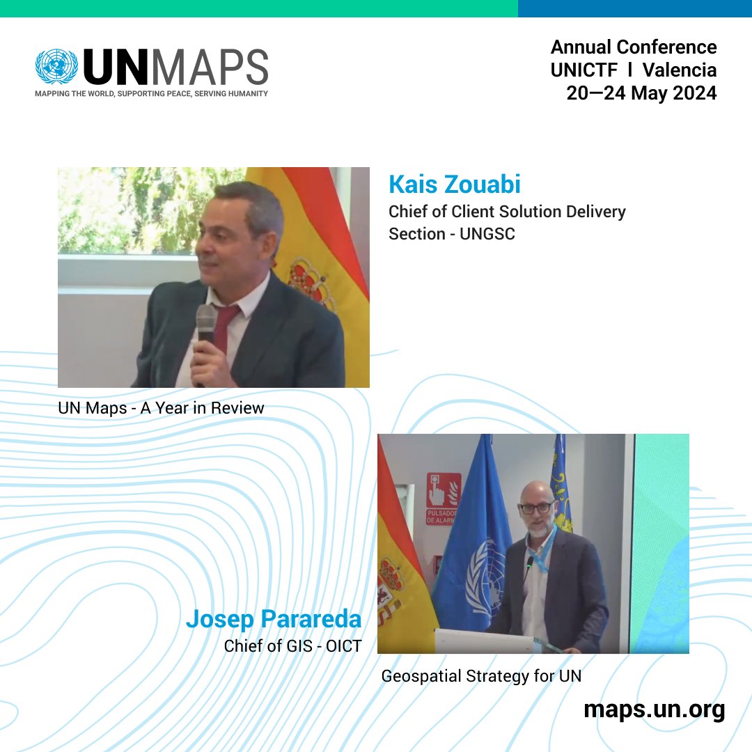 #UNMapsConference Mr. Kais Zouabi showcased #UNGSC's CSDS services, including new #UNMaps features like Mobile, Data Hub, and Power BI integration. Mr. Josep Parareda outlined UNGIS's geospatial strategy, aligned with SG Data Strategy.