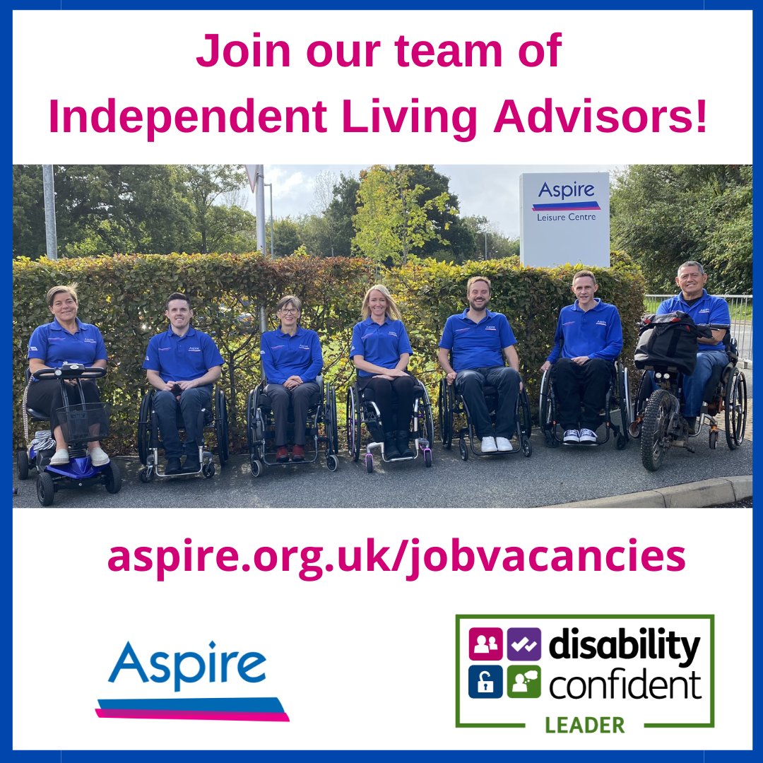 Last chance to apply!  We need a part-time Independent Living Advisor based at the Spinal Injury Centre at Stoke Mandeville.
If you’re an excellent communicator and would like to provide first-hand peer support to patients, find out more and apply today: aspire.org.uk/jobvacancies