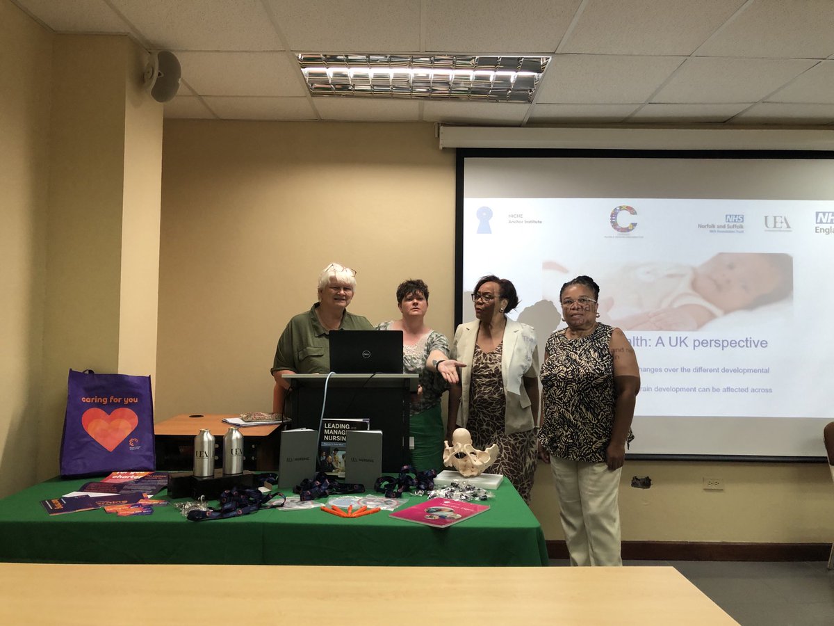 SallyHardys's tweet photo. @UEA_NICHE @UWImona @CnmaUk great start to the week with colleagues sharing curriculum and practice developments for #midwifery #maternalhealth https://t.co/VvJIntUl2B