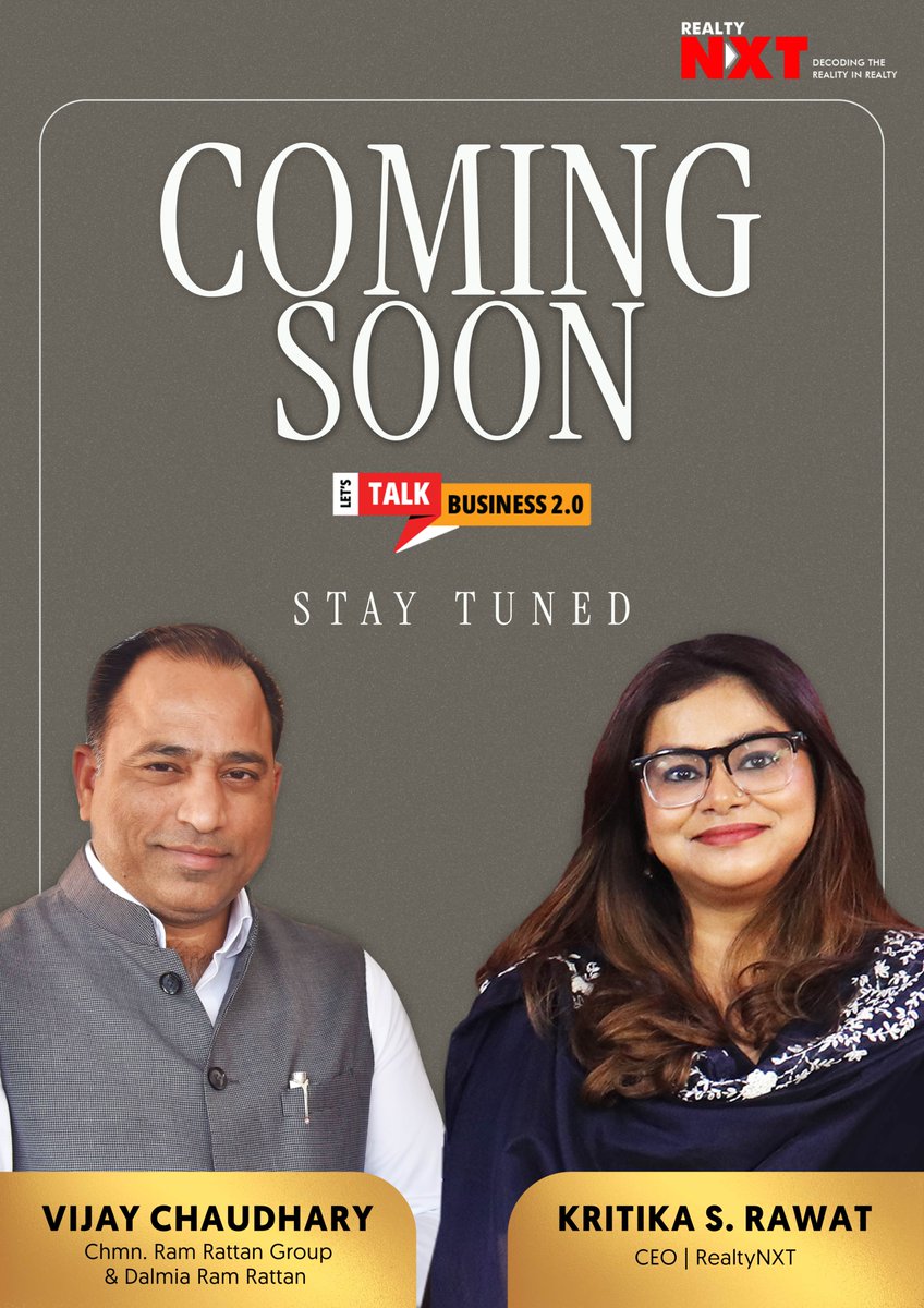 Stay tuned for our upcoming podcast featuring our Chairman, Mr. Vijay Chaudhary, in collaboration with RealtyNXT, a premier online platform for real estate insights. More updates coming soon!

@RealtyNXT