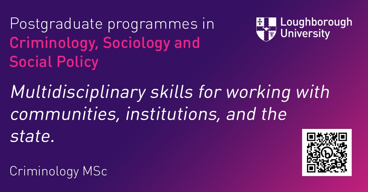 Multidisciplinary skills for working with communities, institutions, and the state. Discover more about our Criminology MSc here: bit.ly/3QD5ykO