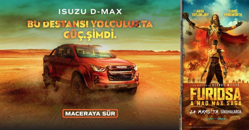 Isuzu D-Max, Mad Max serisinin beşinci filmi “Furiosa: Bir Mad Max Destanı”nın iletişim sponsoru oldu devirsaati.com/isuzu-d-max-ma… @DevirSaatiDergi @AnadoluIsuzu #anadoluisuzu #isuzu #isuzudmax #madmax #furiosabirmadmaxdestanı #pickup