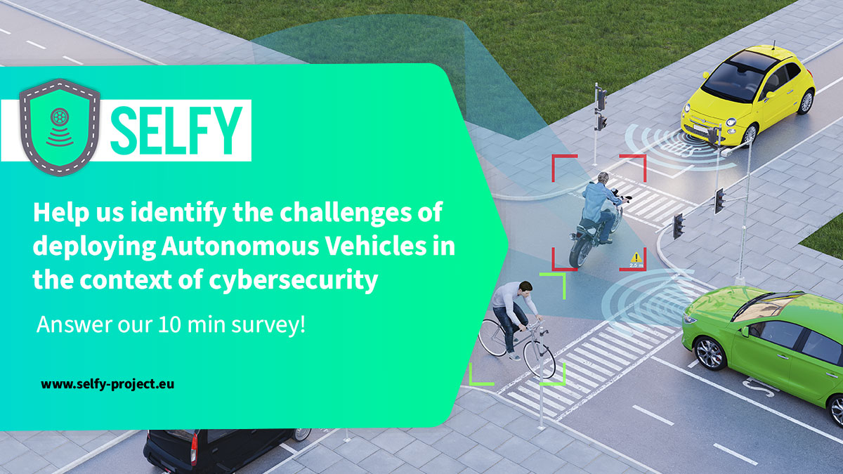 Interested in mobility? Answer our survey and help us identify the main challenges that arise in cybersecurity for a more inclusive &amp; accessible #CCAM sector #AutonomousVehicles.

⏰ 10 min

➡️ cutt.ly/SELFY_survey