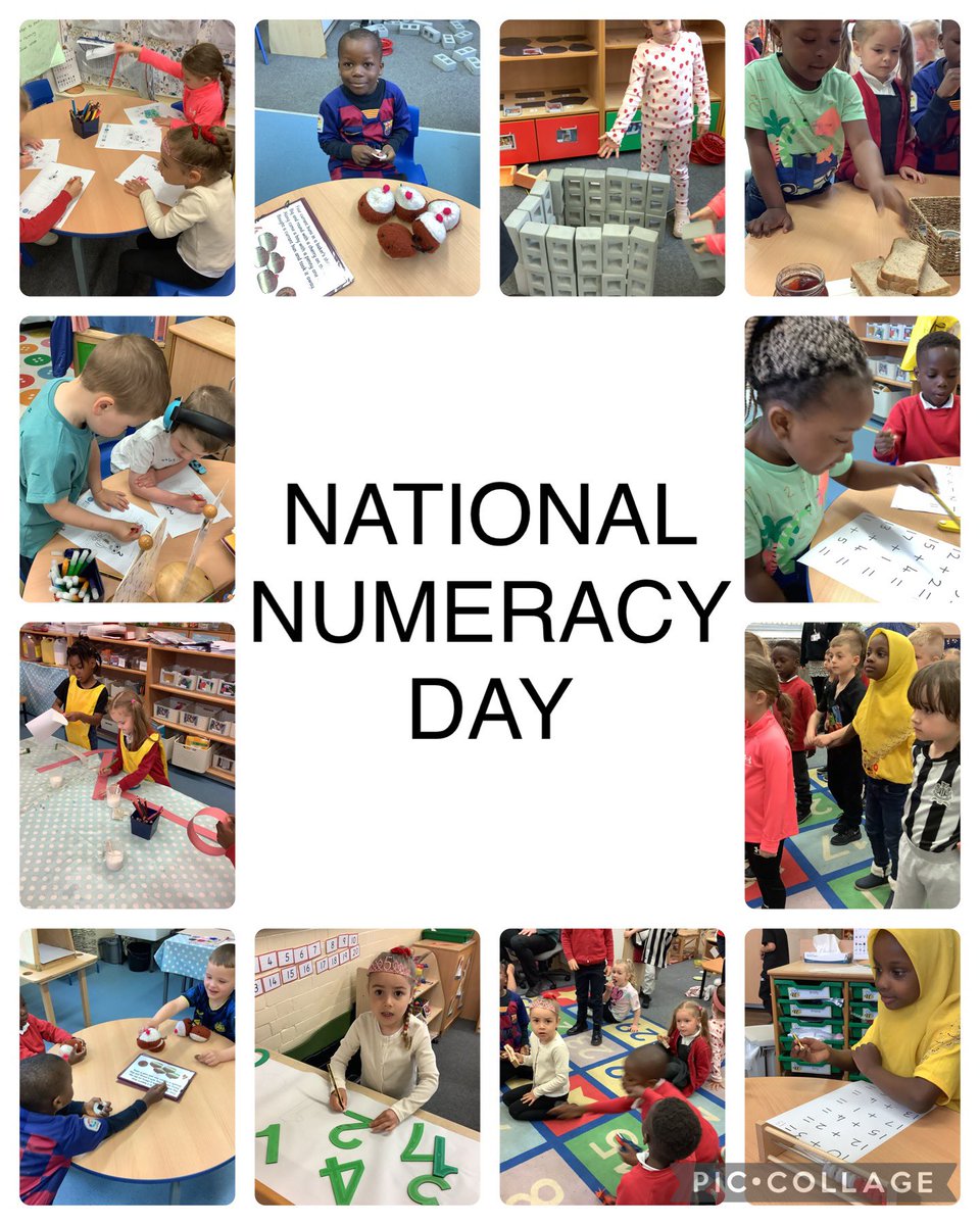 Reception have had lots of fun today celebrating National Numeracy Day. Number Blocks, number sentences, singing 5 currant buns and buying a sandwich, dancing and counting and making number crowns. We love numbers.