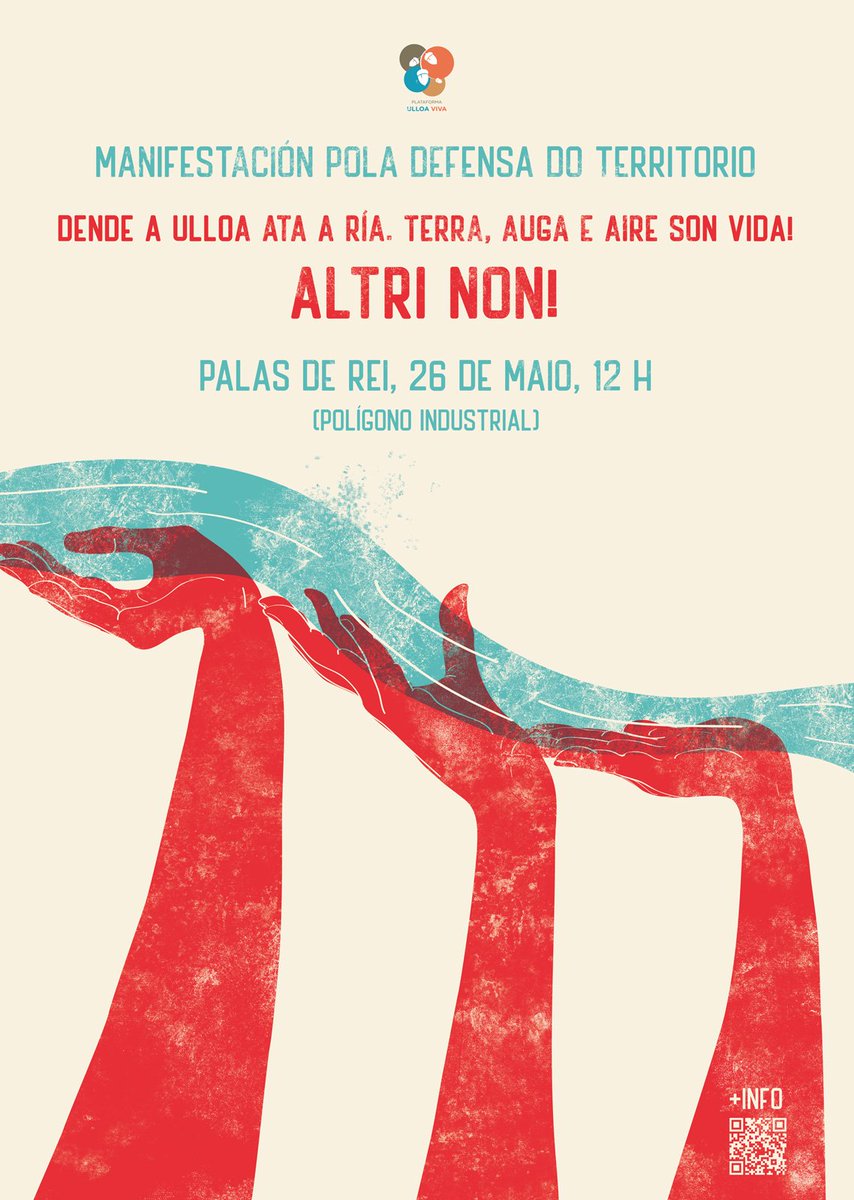 Animamos a mobilizarse en defensa do territorio. O 26 de maio estaremos na manifestación de Palas de Rei para evitar a implantación da macrocelulosa de Altri na Comarca da Ulloa. 

Os recursos naturais non poden ser expropiados pola elite económica e política. 

ALTRI NON!