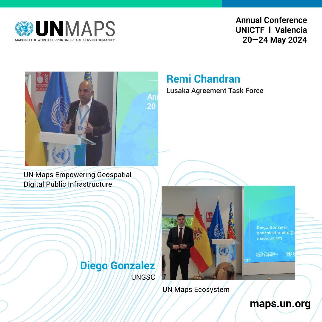 #UNMapsConference Mr. Remi Chandran outlined the critical role of Digital Public Infrastructures for the #UN and SDGs, discussing the Lusaka Agreement's collaboration on wildlife monitoring. Mr. Diego Gonzalez detailed UN Maps' hybrid tech approach, and ecosystem structure.