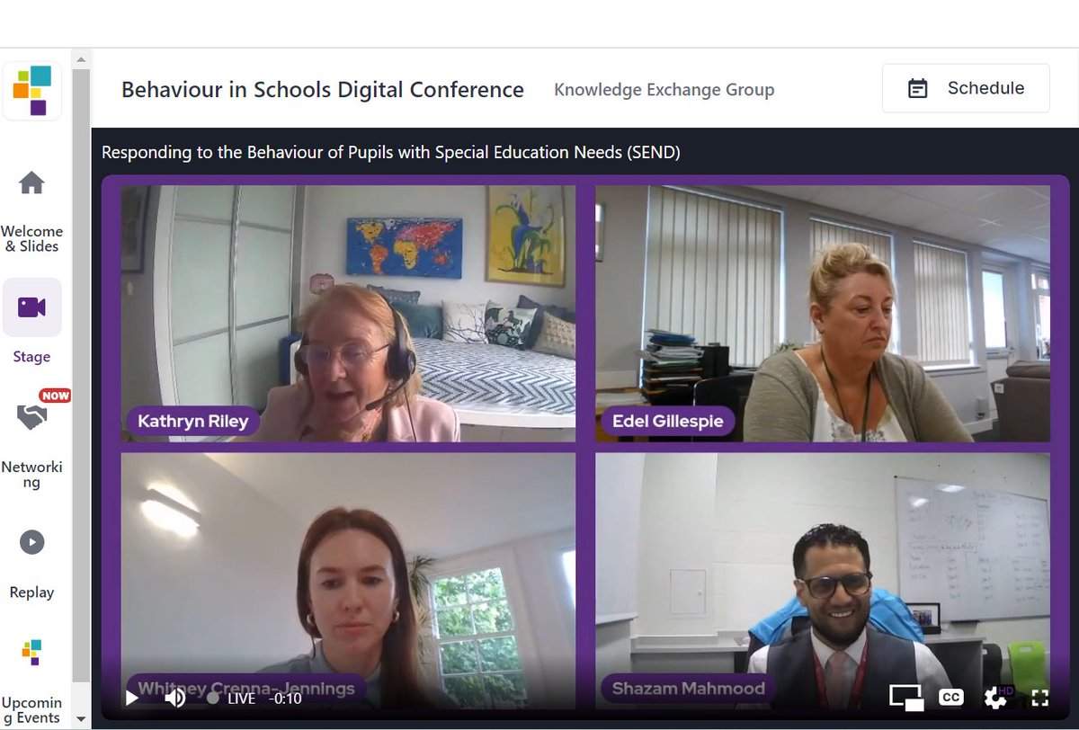 WMinsightUK's tweet photo. Hearing some inspiring and thought-provoking insights on Inclusive Approaches to Managing and Improving Behaviour from @wcrennajennings @ShazamMahmood and Edel Gillespie in our #SchoolBehaviourWM Digital Conference https://t.co/o28ieziBGi
