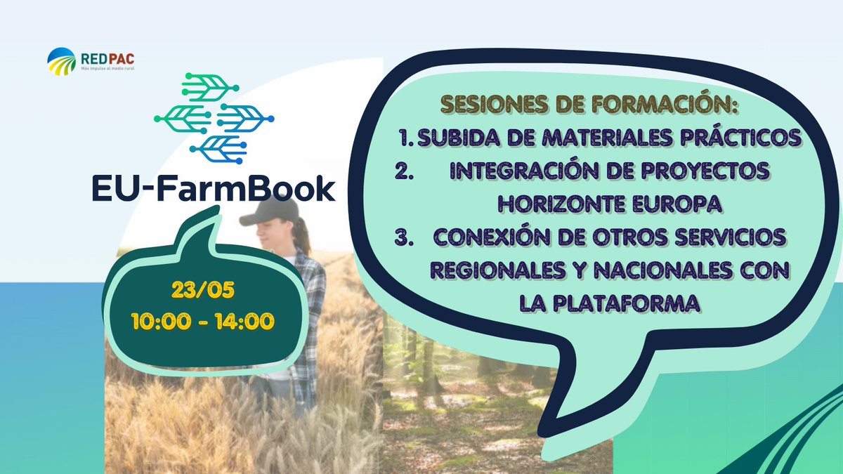 🥋Entrenamiento e innovación, buenos compañeros son 💻La Plataforma EU-FarmBook organiza sesiones virtuales de #Formación en #Innovación #Agrorural 👇PARA: ✅Apoyar en la subida de materiales ✅Fomentar la interacción ✅Atraer profesionales 🗓️23/5: bit.ly/3WM53YZ