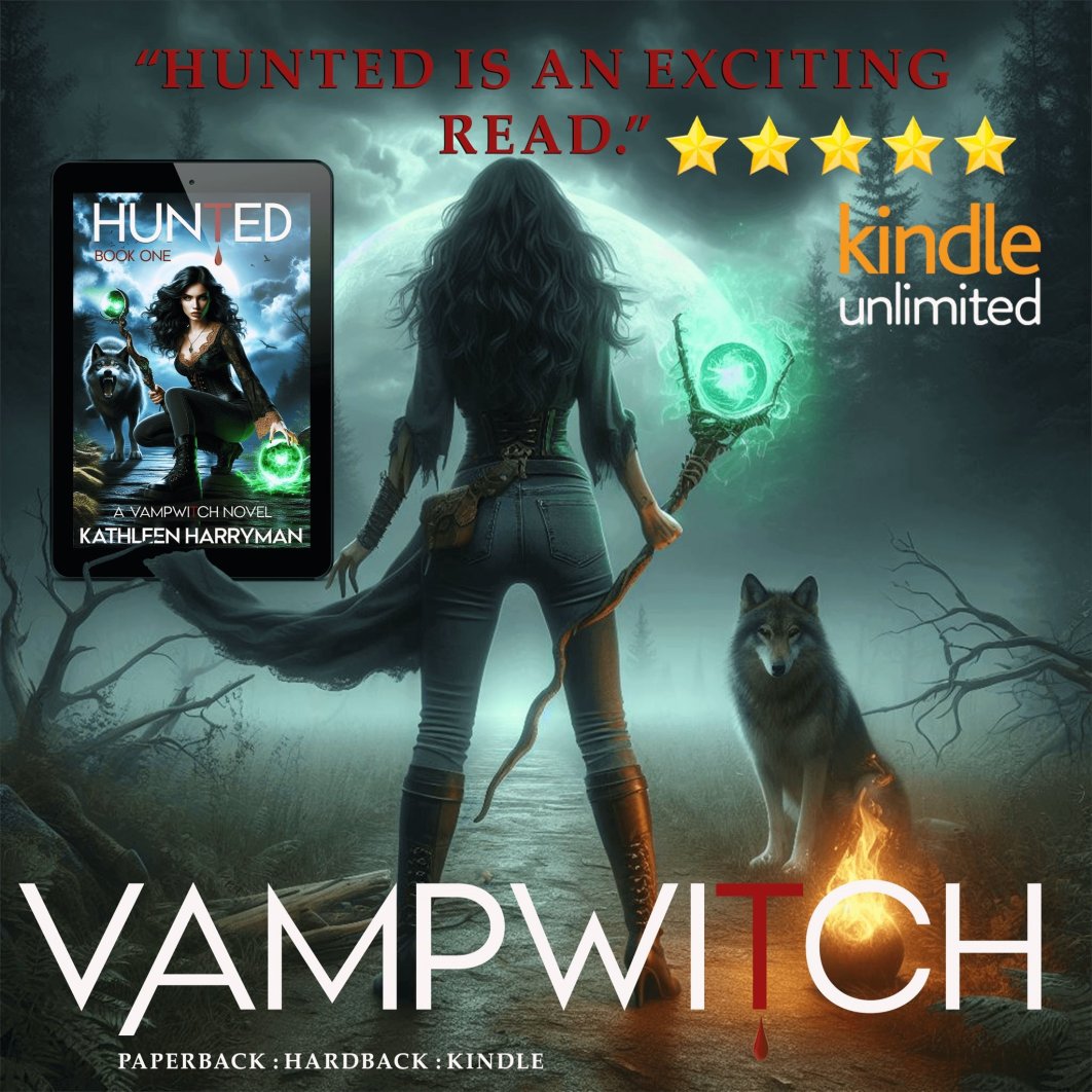 '5⭐️ - @KathleenHarrym1 has written an engaging, action-packed book, with a cast of eclectic & fascinating characters...' BN: barnesandnoble.com/w/hunted-kathl… A: amazon.com/dp/B08RDYSRD3/ #fantasy #paranormal #supernatural #romance #pnr #KindleUnlimited #books #ebooks #bookX