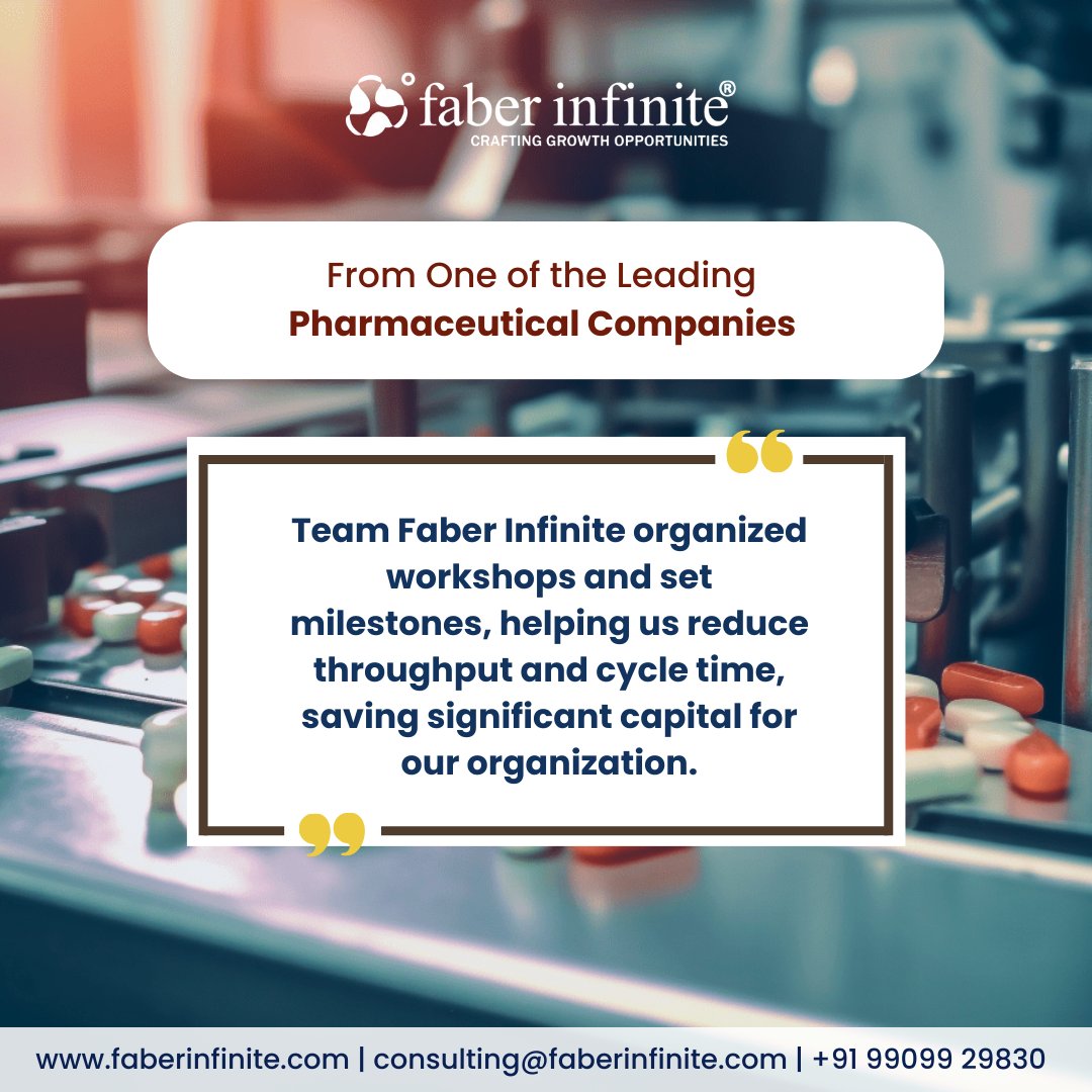 FaberInfinite's tweet photo. Team Faber Infinite is thrilled to share another success story from one of the leading pharmaceutical companies.   Stay tuned for more insights on how we are transforming the pharmaceutical industry!  #OperationalExcellence #FaberInfinite #Innovation #BusinessGrowth https://t.co/6bRPBuWem5