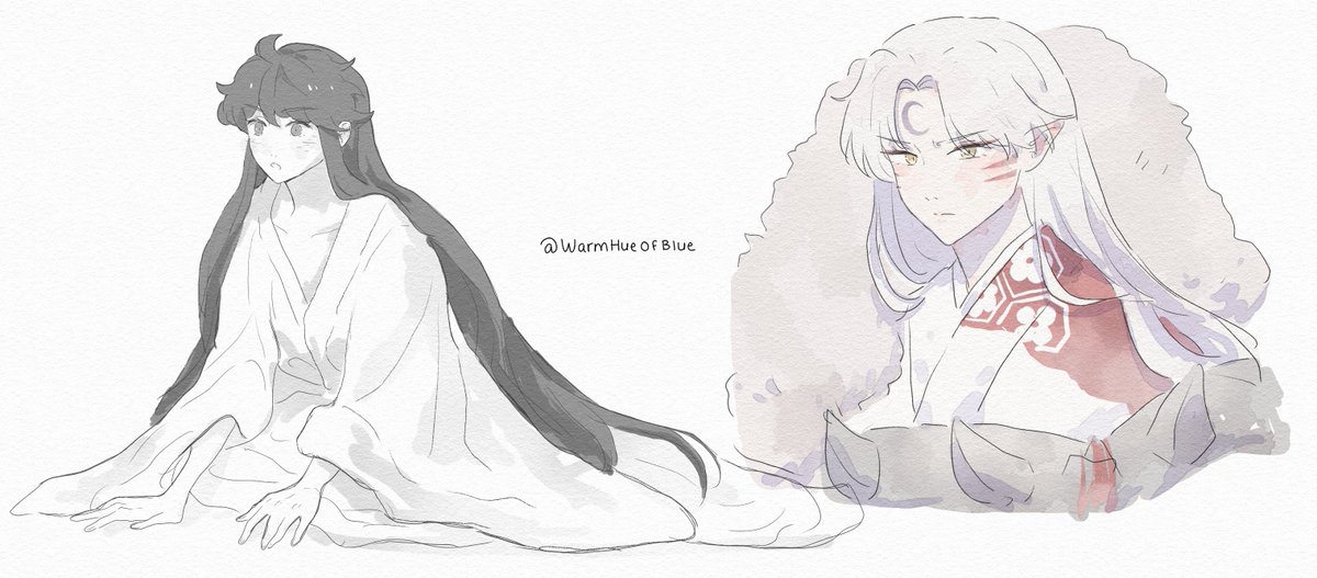Doodles of #inuyasha #afkjourney I also revisited my childhood manga/anime 🥲 #gakuenalice