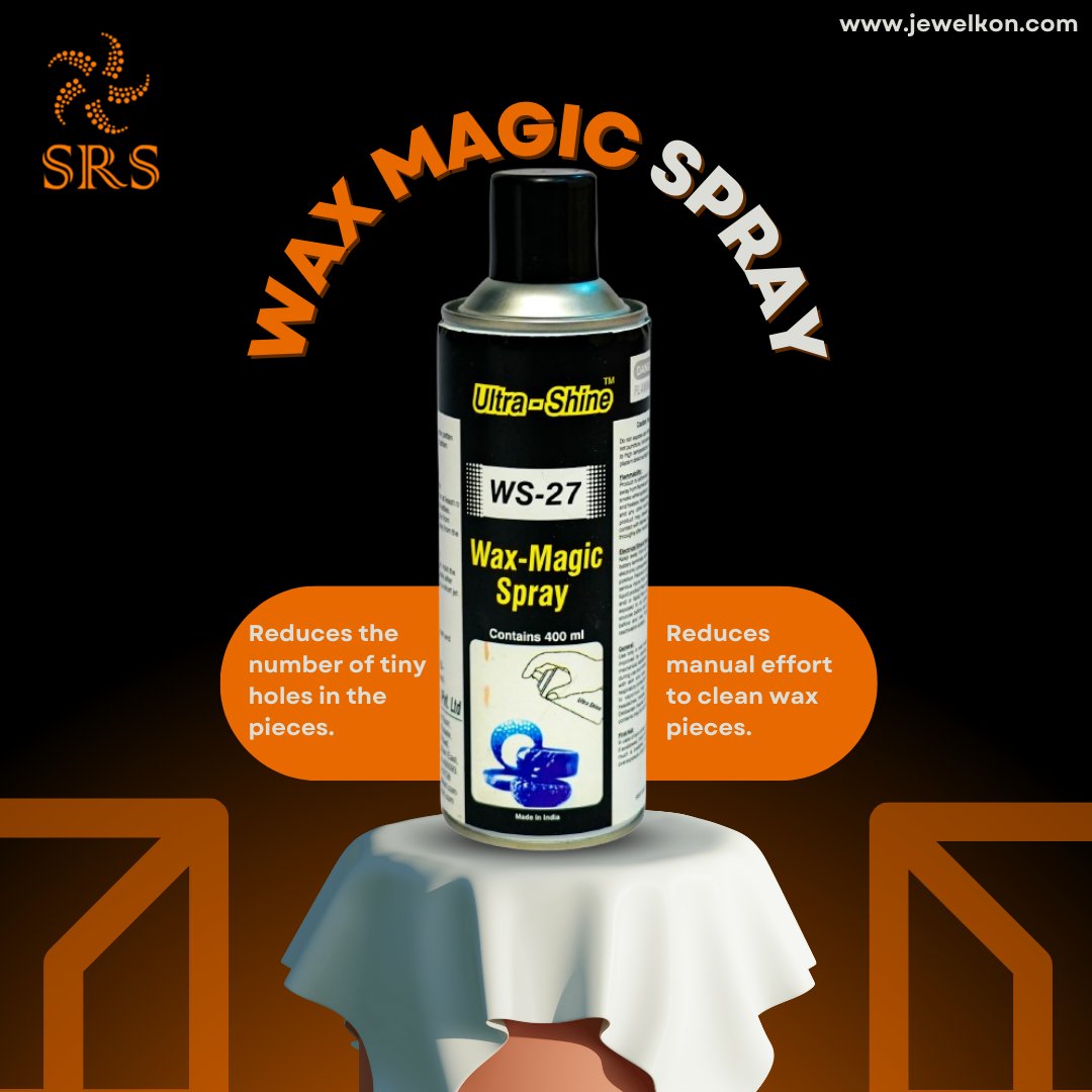 SRS_Jewelkon's tweet image. 🌟Wax Magic Spray🌟can help you achieve smoother, higher-quality castings by creating a protective coating on your wax surfaces. This coating reduces porosity and cracks, and even allows for faster wax draining during burnout🔥

#waxmagicspray #protectivecoating #castingtips