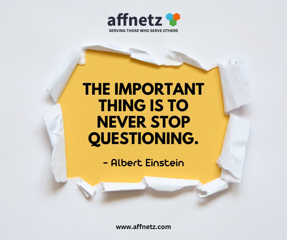 Some wednesday inspiration for you all! . . . #STEMinspiration #WednesdayWisdom #MidweekMotivation #Curiosity #Affnetz #STEMInitiatives #stemeducationusa #STEMCommunity #EmpowerThroughSTEM #nonprofitmanagementtools #DonorManagement #fundraising #Nonprofits #nonprofitsoftware