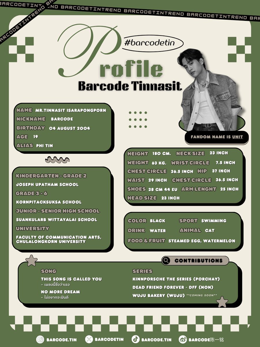 Update profile — Barcode Tinnasit 💜

Contact for work 
089-9241965 (Faii) 

@BarcodeTin 
#barcodetin 
#unit